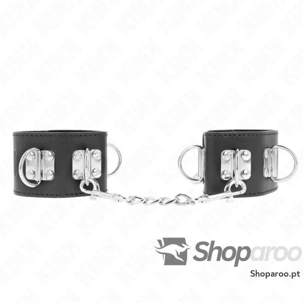 KINK - PUNHOS MULTIPOSIÇÕES COM FECHO DE CADEADO PRETO AJUSTÁVEIS 16-23 CM X 5,5 CM