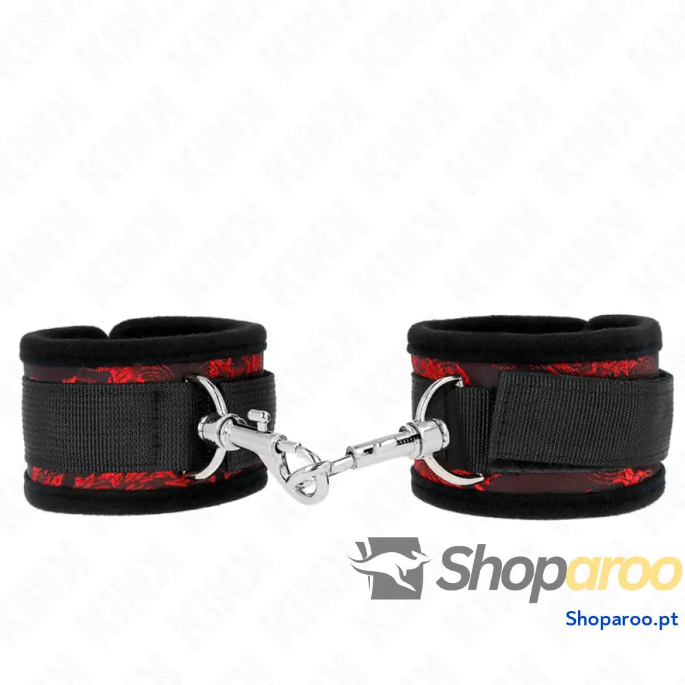 KINK - RESTRIÇÕES DE PULSO SCANDAL VERMELHO-PRETO