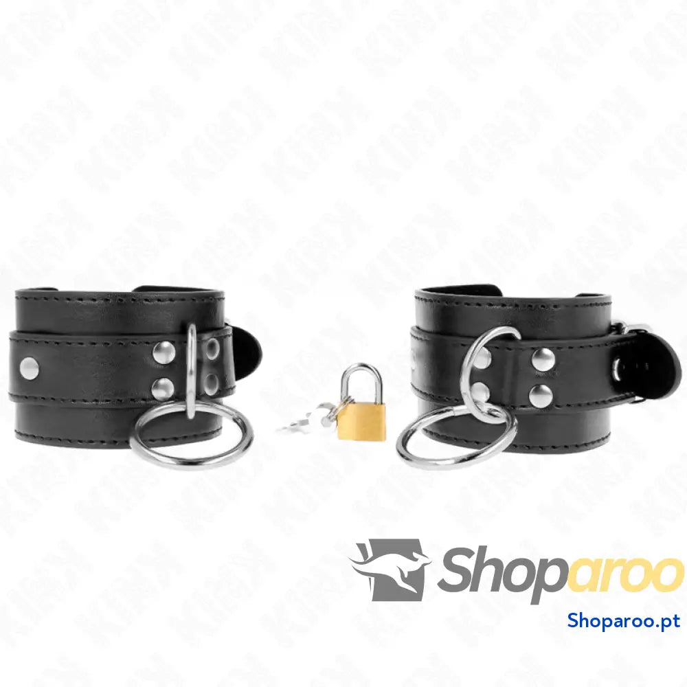 KINK - RETENÇÕES DE PULSO BLOQUEADAS O-RING PRETO AJUSTÁVEIS 20-28 CM X 5,5
