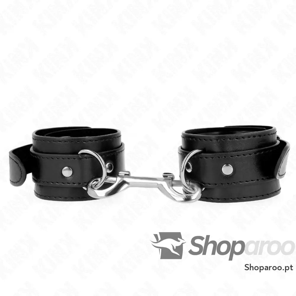 KINK - RETENÇÕES DE PULSO - LINHA DE REBITES ÚNICOS PRETO AJUSTÁVEL 17-28 CM X 5 CM