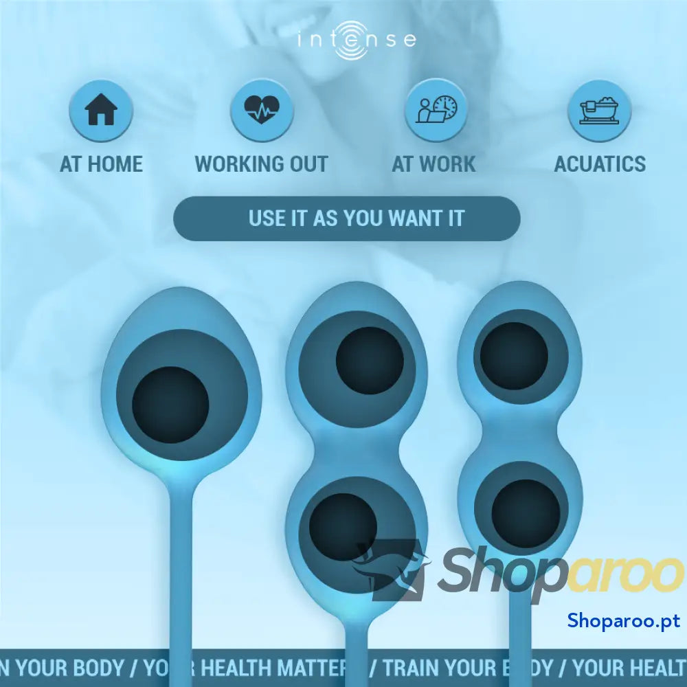 Kit Charli Kegel Ball Azul para Fortalecimento do Assoalho Pélvico