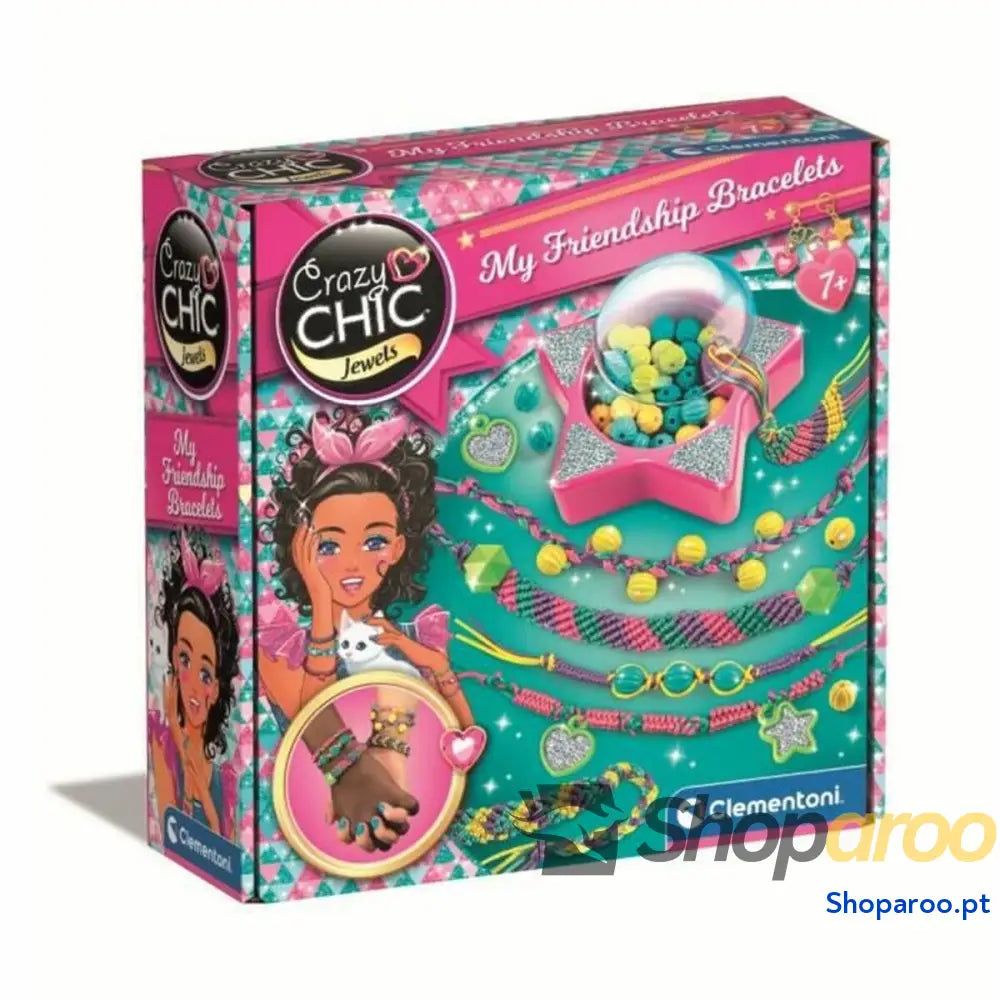 Kit Criação de Pulseiras Clementoni Friendship bracelet creation box Plástico