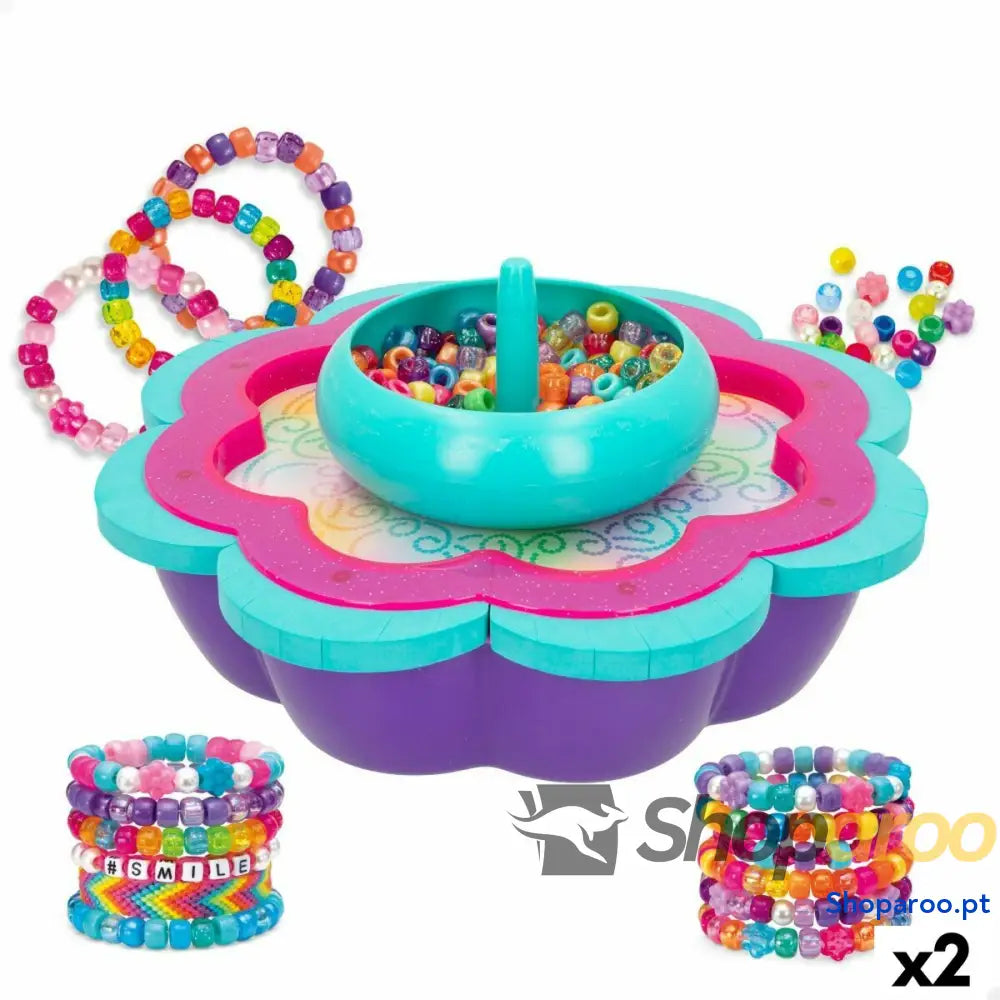 Kit Criação de Pulseiras Cra-Z-Art Shimmer 'n' Sparkle Plástico 22,5 x 6,5 x 22,5 cm 2 em 1 (2 Unidades)
