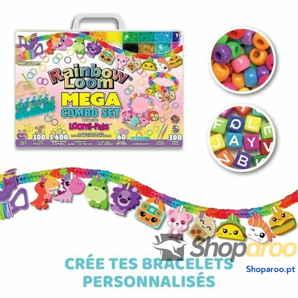 Kit Criação de Pulseiras e Colares Bandai Rainbow Moon Mega Combo set Plástico