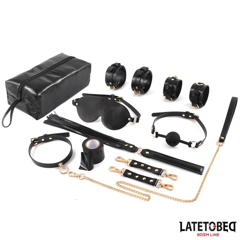 Kit de bondage LATETOBED BDSM LINE com 8 peças e bolsa de armazenamento
