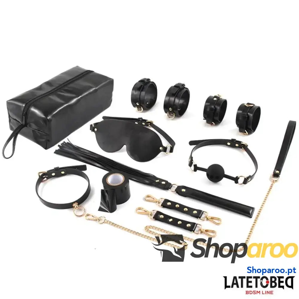 Kit de bondage LATETOBED BDSM LINE com 8 peças e bolsa armazenamento