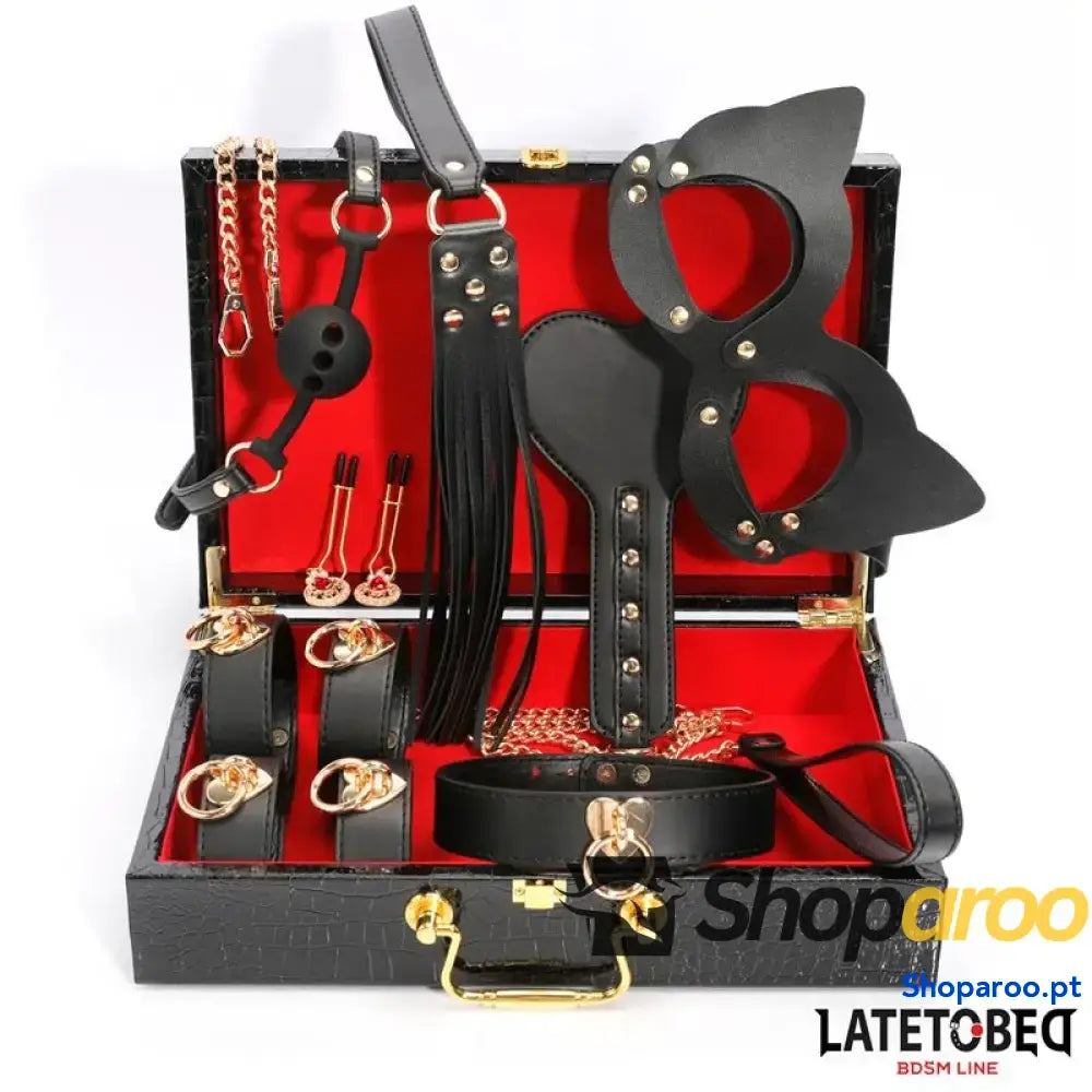 Kit de bondage LATETOBED BDSM LINE com 8 peças e estojo armazenamento