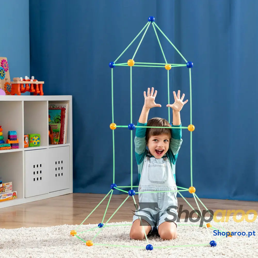Kit de Construção Fortalezas para Criança Builkitt InnovaGoods 155 Peças
