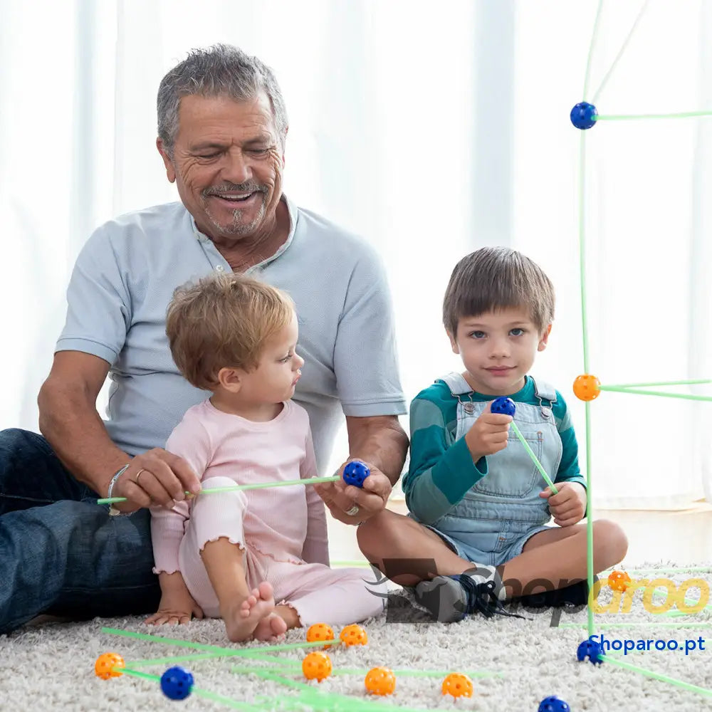 Kit de Construção Fortalezas para Criança Builkitt InnovaGoods 155 Peças