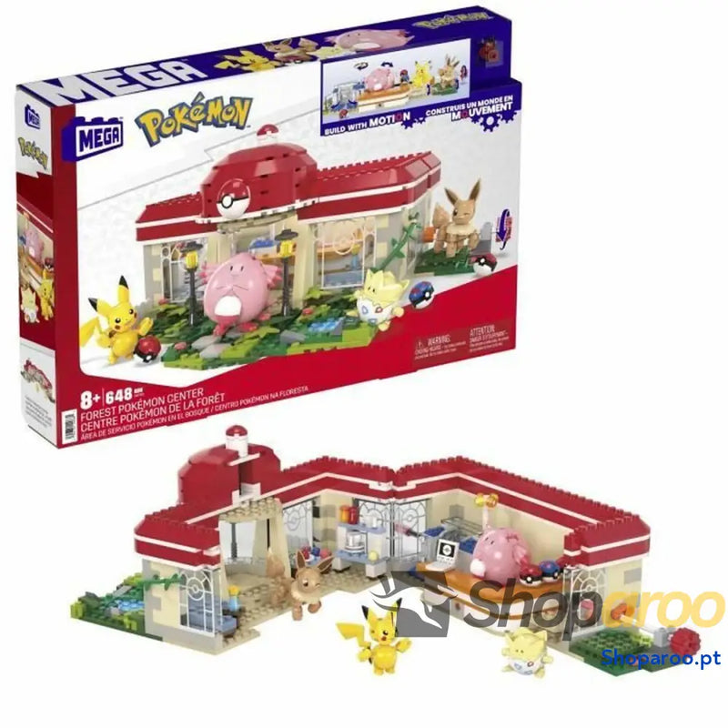 Kit de construção Pokémon Mega Construx - Forest Pokémon Center 648 Peças