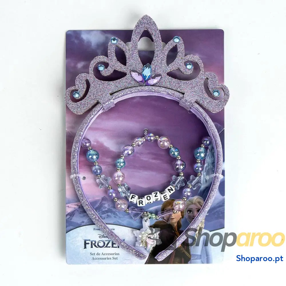 Kit de Joalharia Frozen Azul 3 Peças