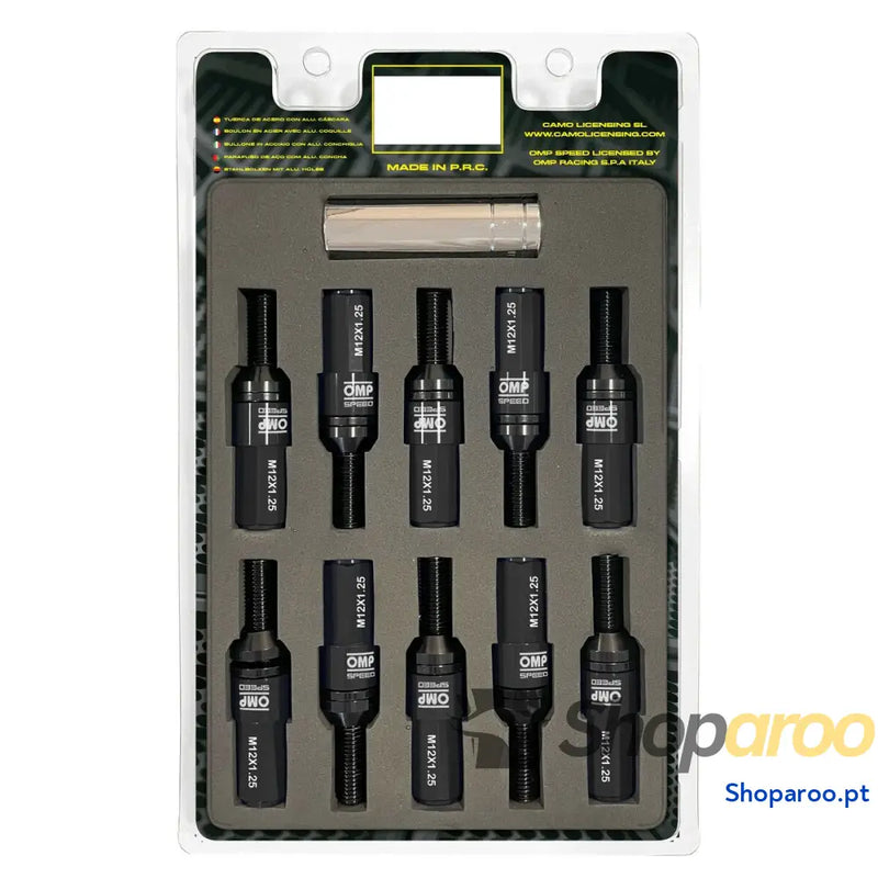 Kit de parafusos OMP OMPS09971201 28 mm Preto M12 x 1,25
