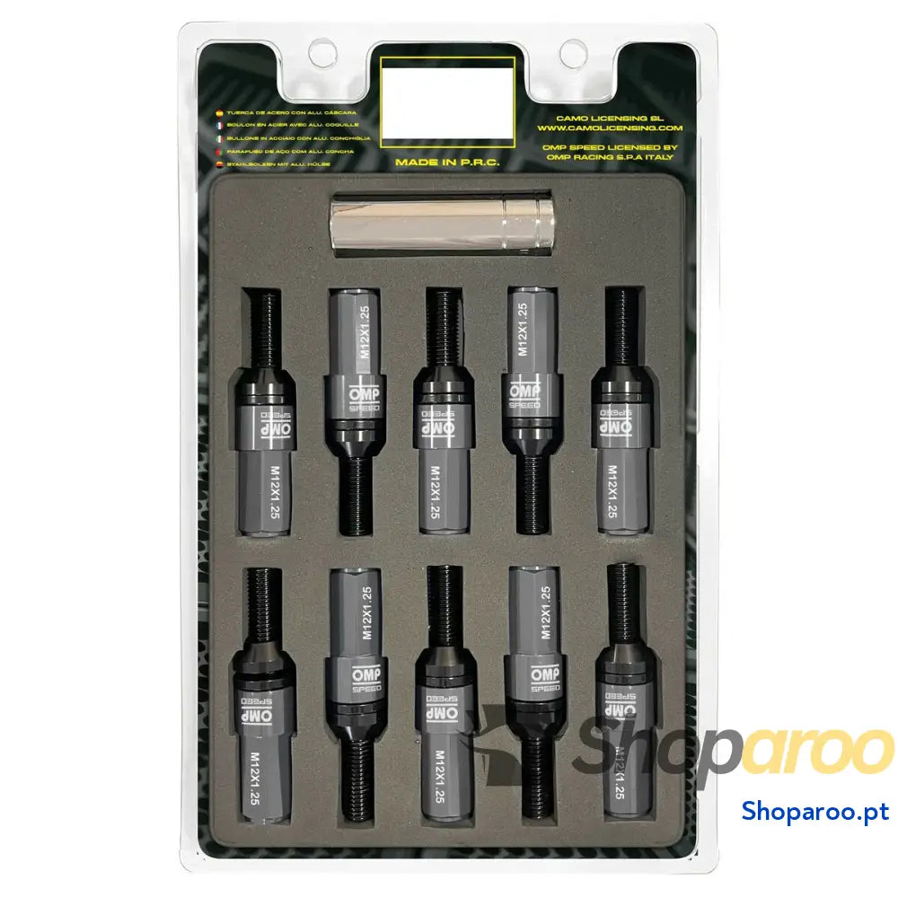 Kit de parafusos OMP OMPS09971202 28 mm Prata M12 x 1,25