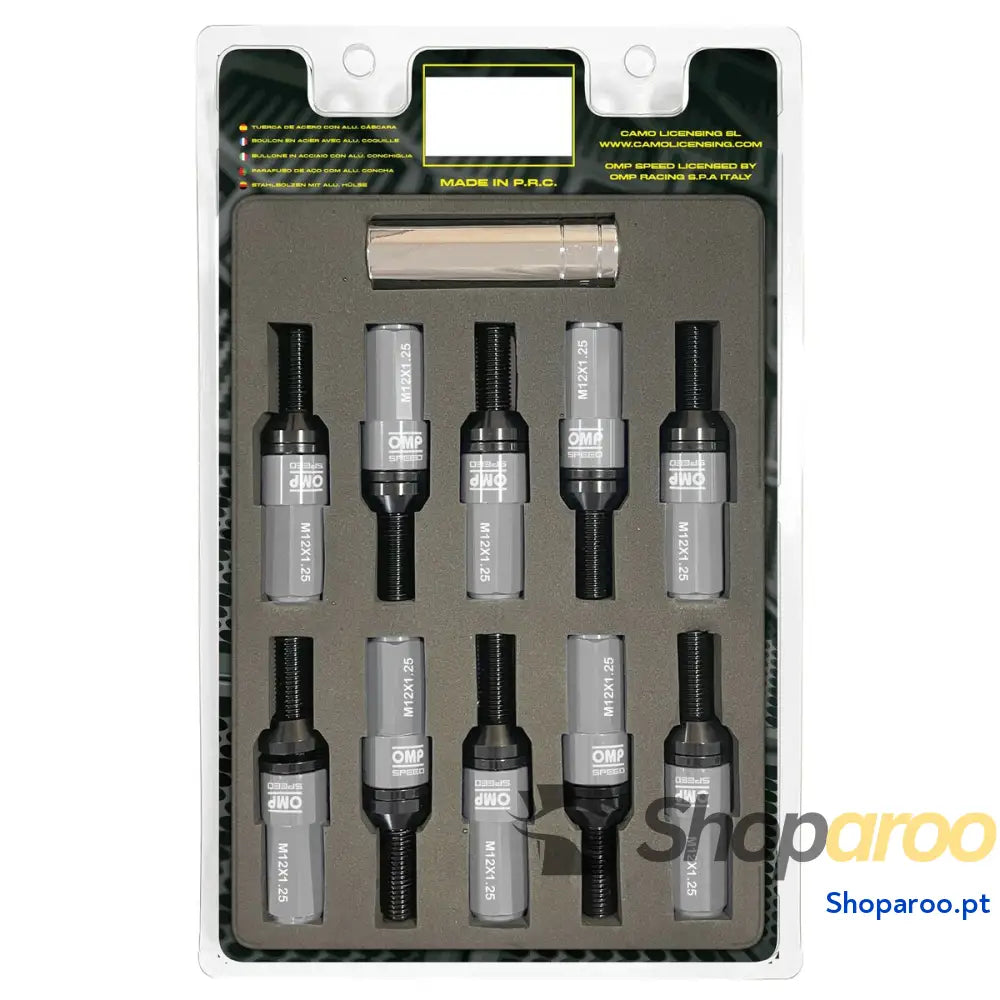 Kit de parafusos OMP OMPS09971204 28 mm Cinzento M12 x 1,25