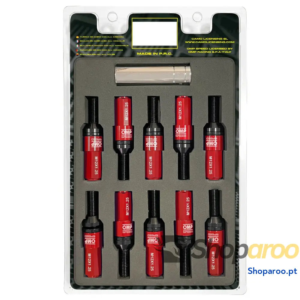 Kit de parafusos OMP OMPS09971206 28 mm Vermelho M12 x 1,25
