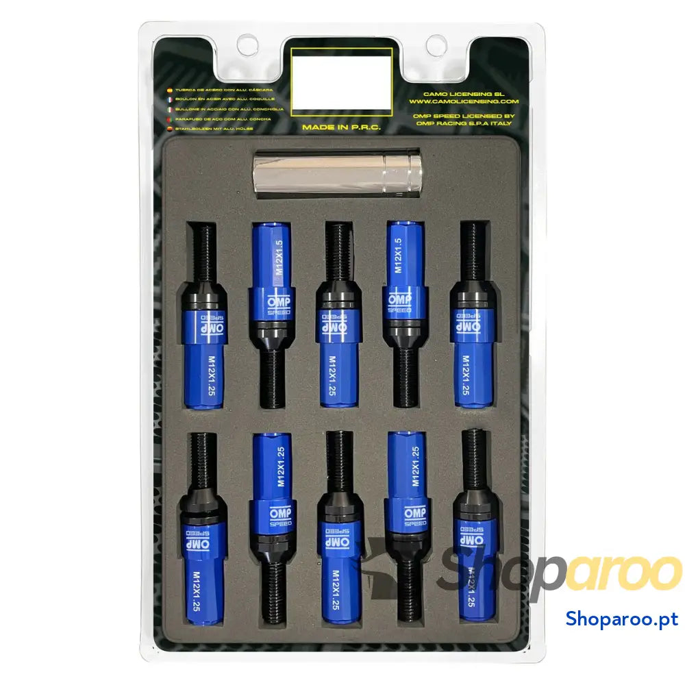 Kit de parafusos OMP OMPS09971207 28 mm Azul M12 x 1,25