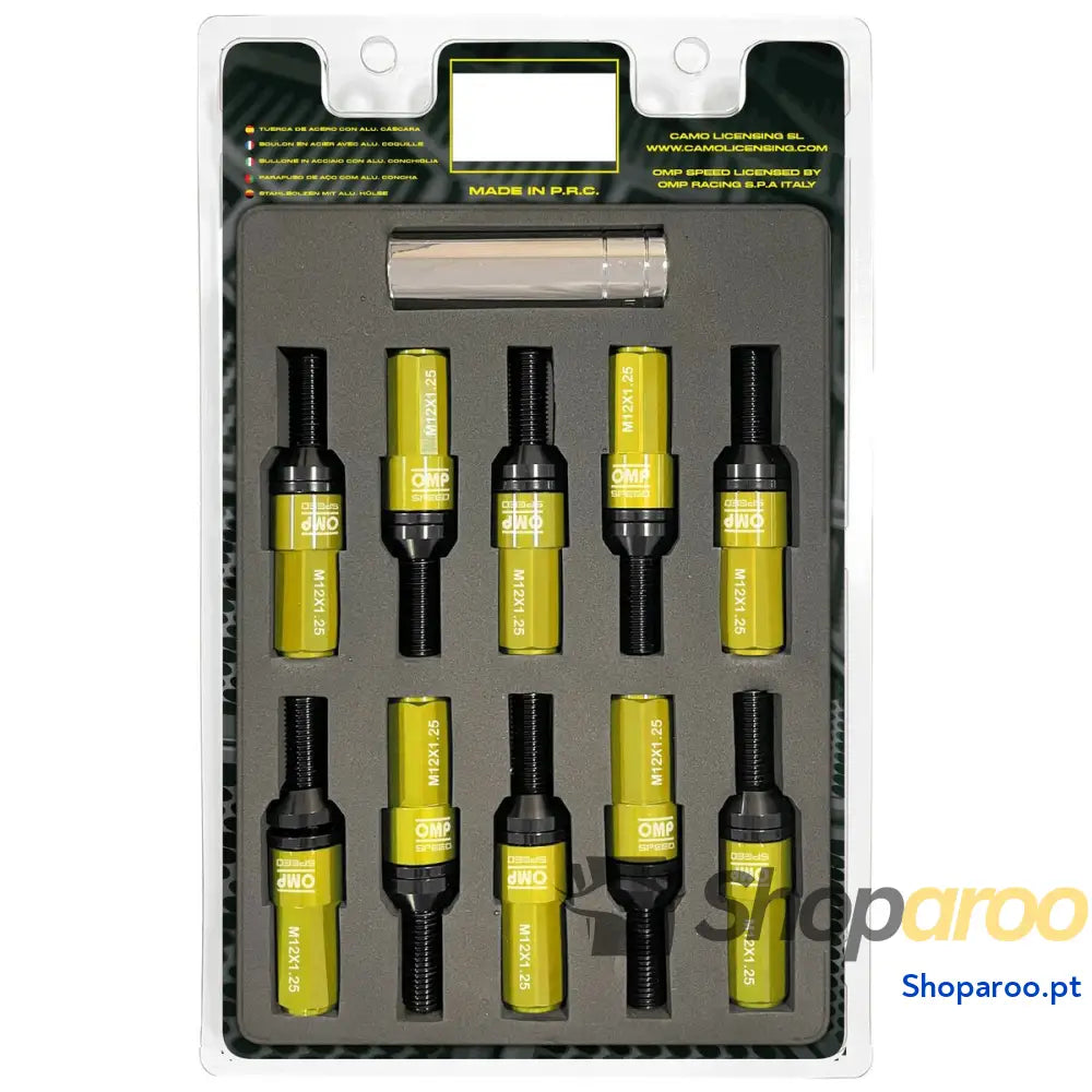 Kit de parafusos OMP OMPS09971209 28 mm Amarelo M12 x 1,25