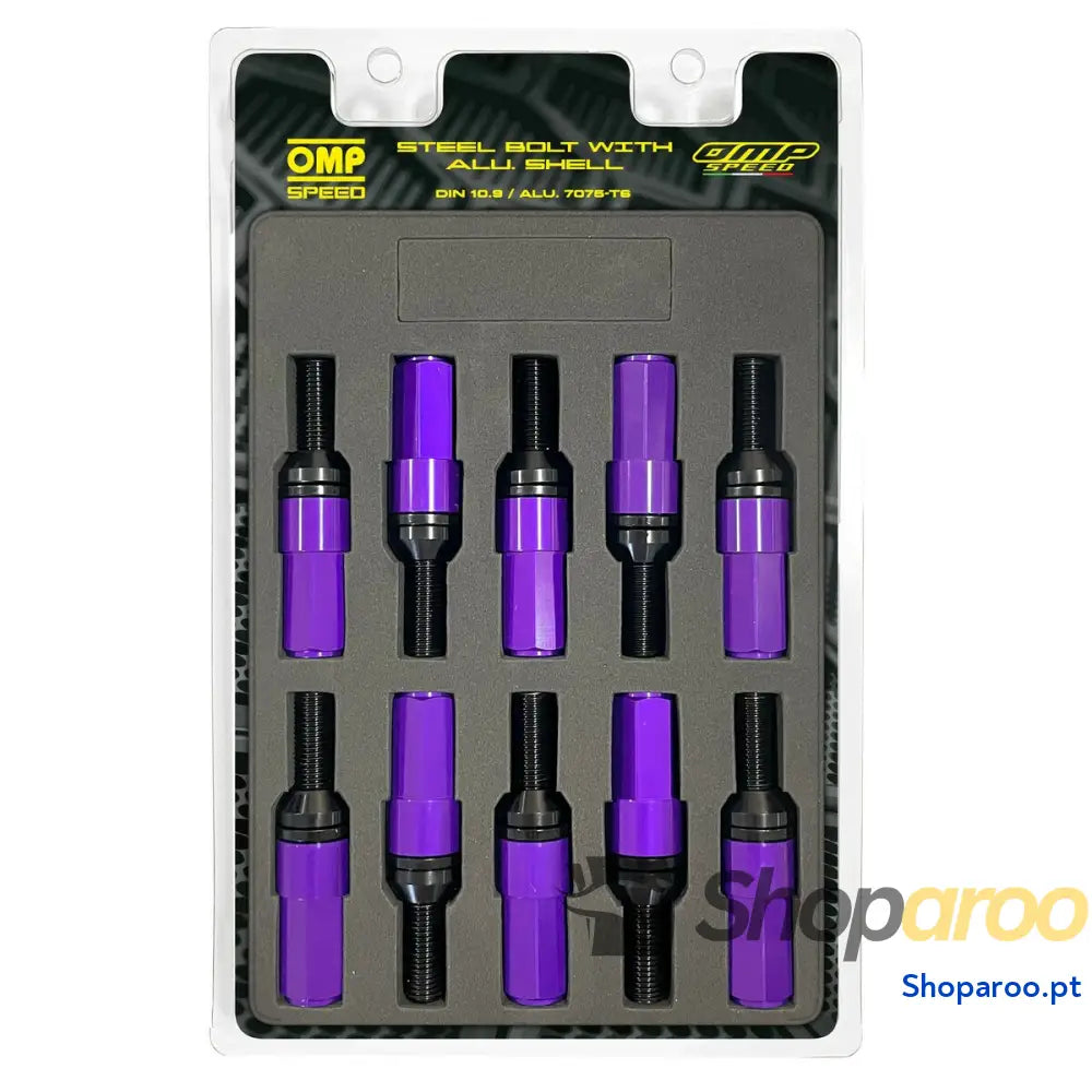 Kit de parafusos OMP OMPS09971211 28 mm Roxo M12 x 1,25