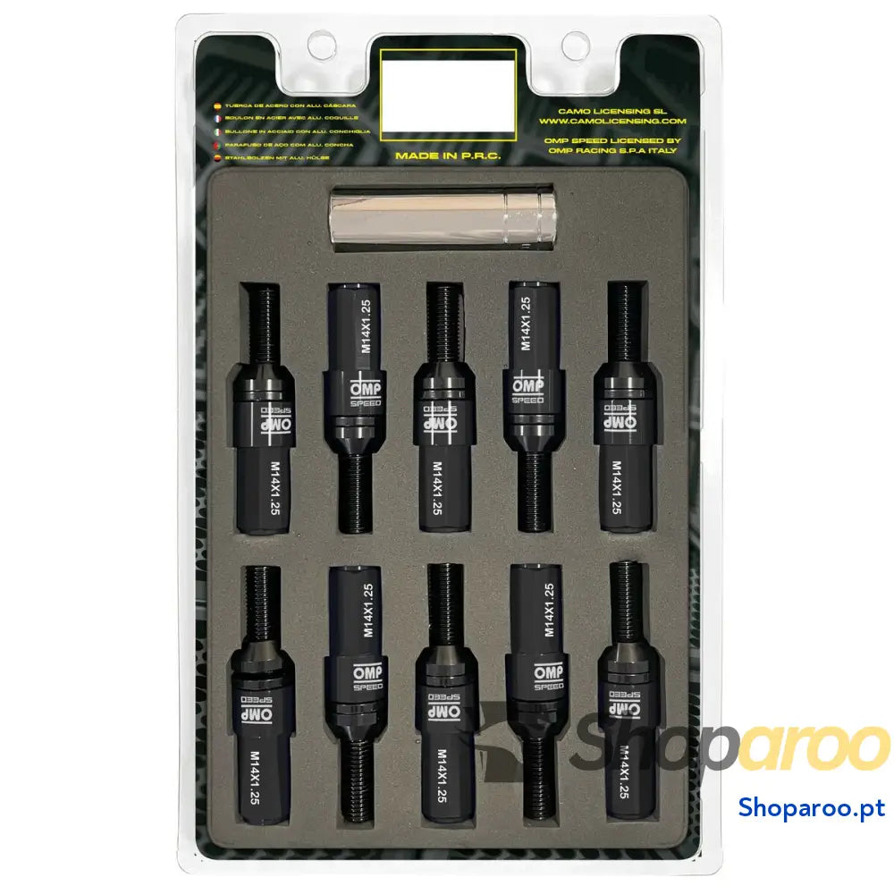 Kit de parafusos OMP OMPS09971401 28 mm Preto M14 x 1,25