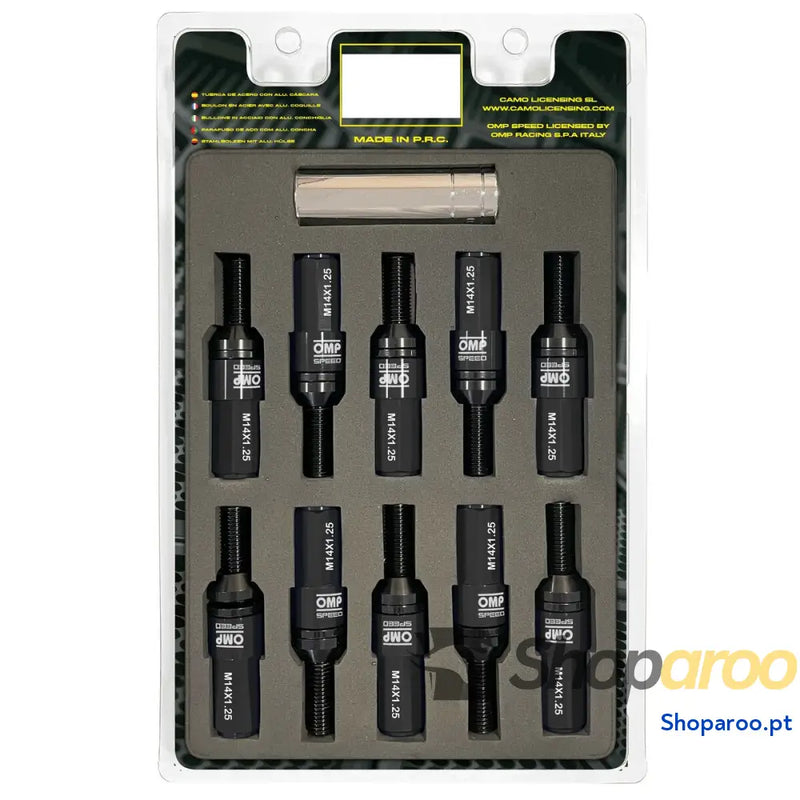 Kit de parafusos OMP OMPS09971401 28 mm Preto M14 x 1,25