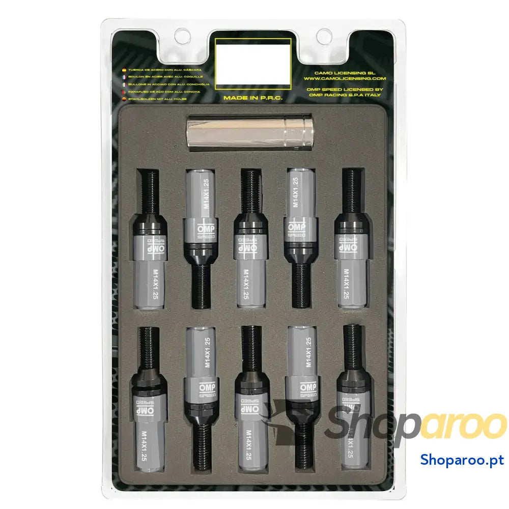 Kit de parafusos OMP OMPS09971404 28 mm Cinzento M14 x 1,25