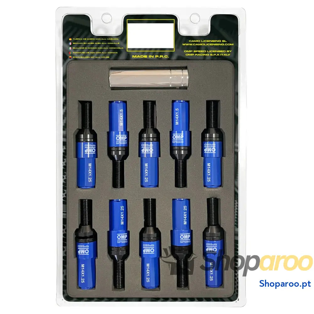 Kit de parafusos OMP OMPS09971407 28 mm Azul M14 x 1,25