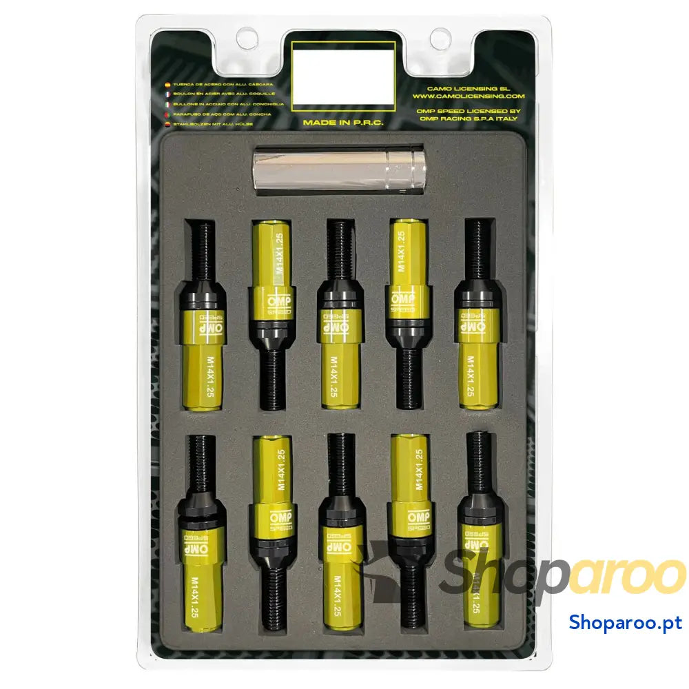 Kit de parafusos OMP OMPS09971409 28 mm Amarelo M14 x 1,25