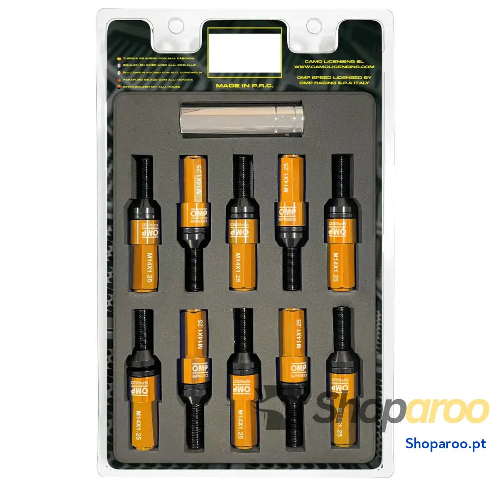 Kit de parafusos OMP OMPS09971410 28 mm Laranja M14 x 1,25
