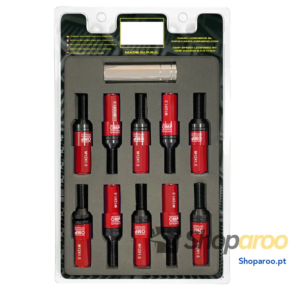 Kit de parafusos OMP OMPS09981206 28 mm Vermelho M12 x 1,50