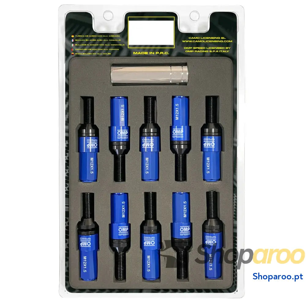 Kit de parafusos OMP OMPS09981207 28 mm Azul M12 x 1,50