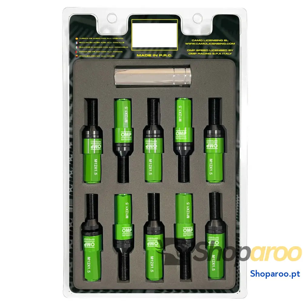 Kit de parafusos OMP OMPS09981208 28 mm Verde M12 x 1,50