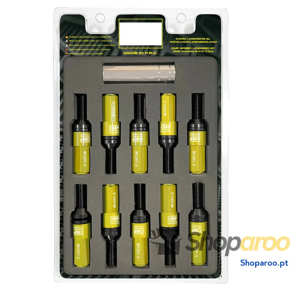Kit de parafusos OMP OMPS09981209 28 mm Amarelo M12 x 1,50