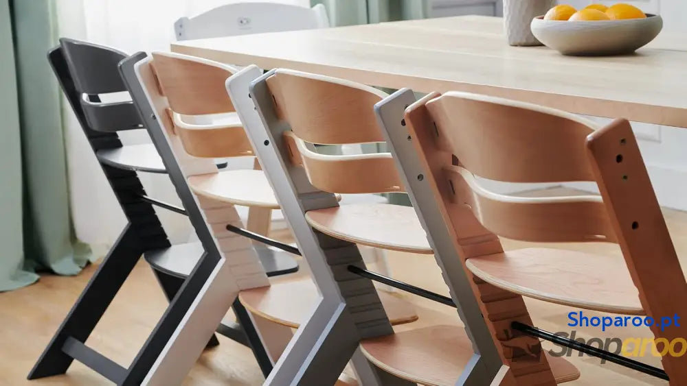 kk Kinderkraft ENOCK Cadeira alta bebé de madeira infantil portátil para crianças cadeira evolutiva ergonómica