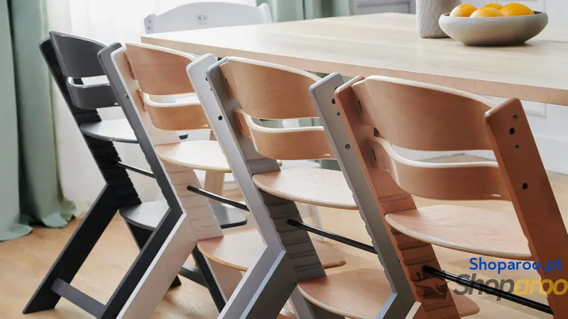 kk Kinderkraft ENOCK Cadeira alta bebé de madeira infantil portátil para crianças cadeira evolutiva ergonómica