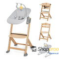 kk Kinderkraft ENOCK Cadeira alta bebé de madeira infantil portátil para crianças cadeira evolutiva ergonómica