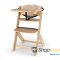 kk Kinderkraft ENOCK Cadeira alta bebé de madeira infantil portátil para crianças cadeira evolutiva ergonómica