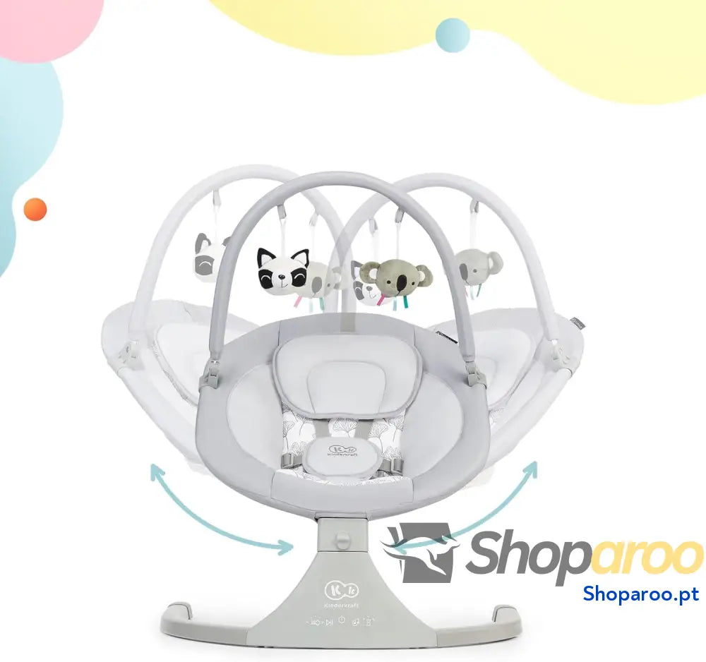 kk Kinderkraft LULI Hamaca para bebés cadeira elétrica baloiço balancim de a 9 kg balanço automático com 5 velocidades