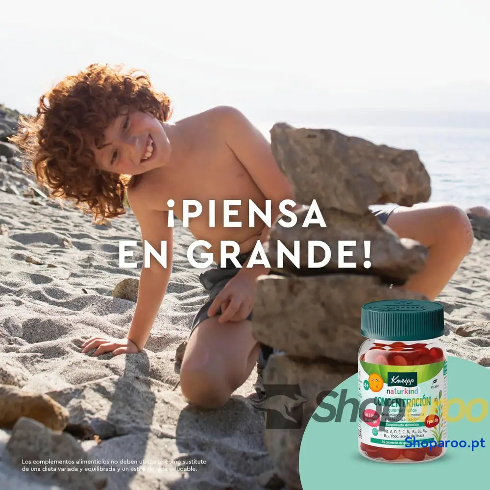 Kneipp Gummies Concentração para crianças vitaminas A D E C B3 B5 B6 B12 ácido fólico íodo óleo de linhaça: Omega 3 6