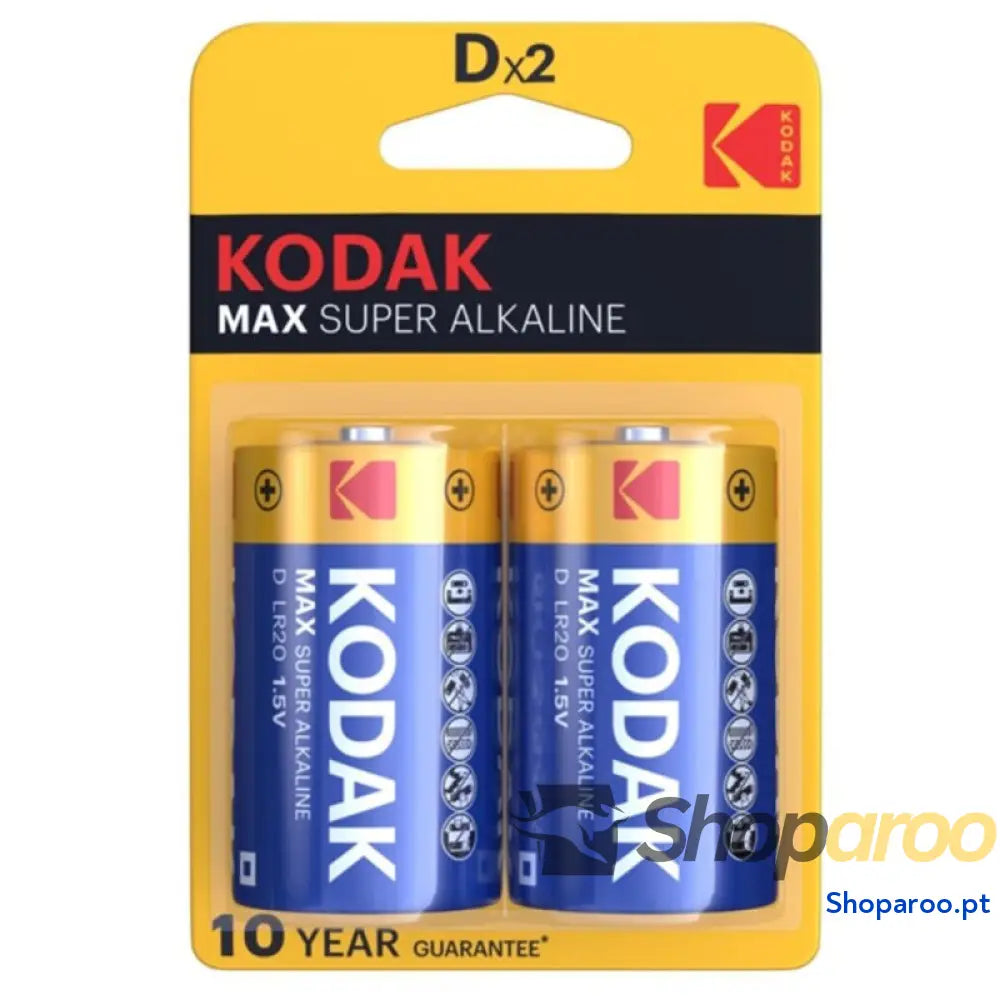 KODAK BATERIA ALCALINA MAX D LR20 2 UNIDADES