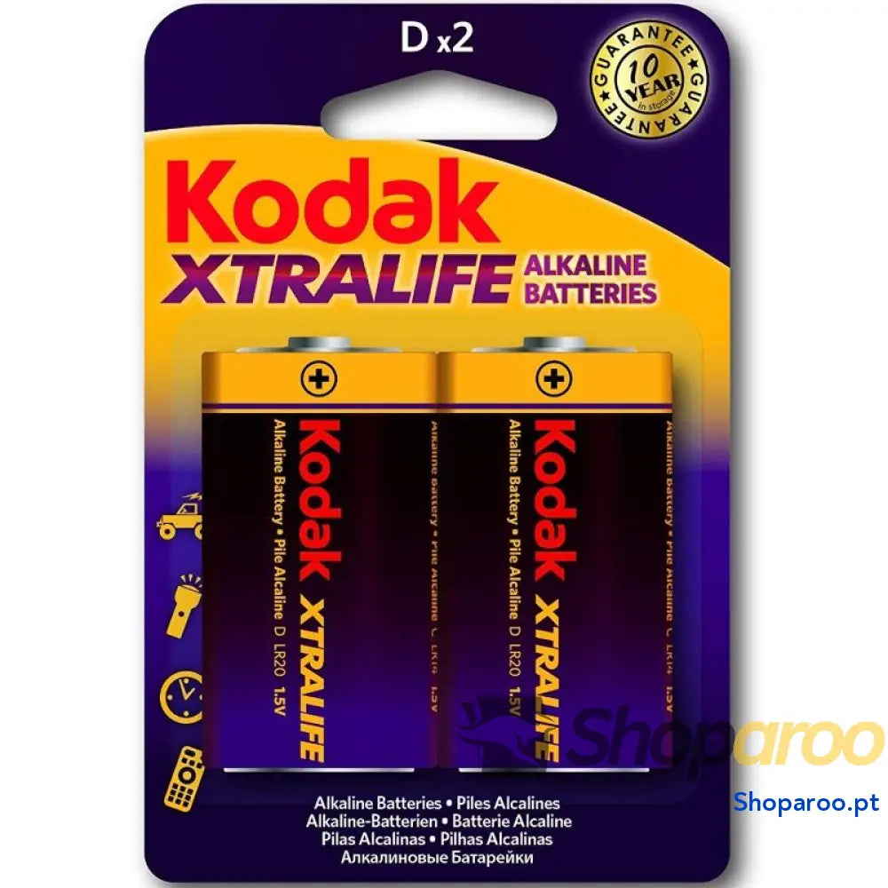 KODAK BATERIAS ALCALINAS XTRALIFE LR20 D 1,5V