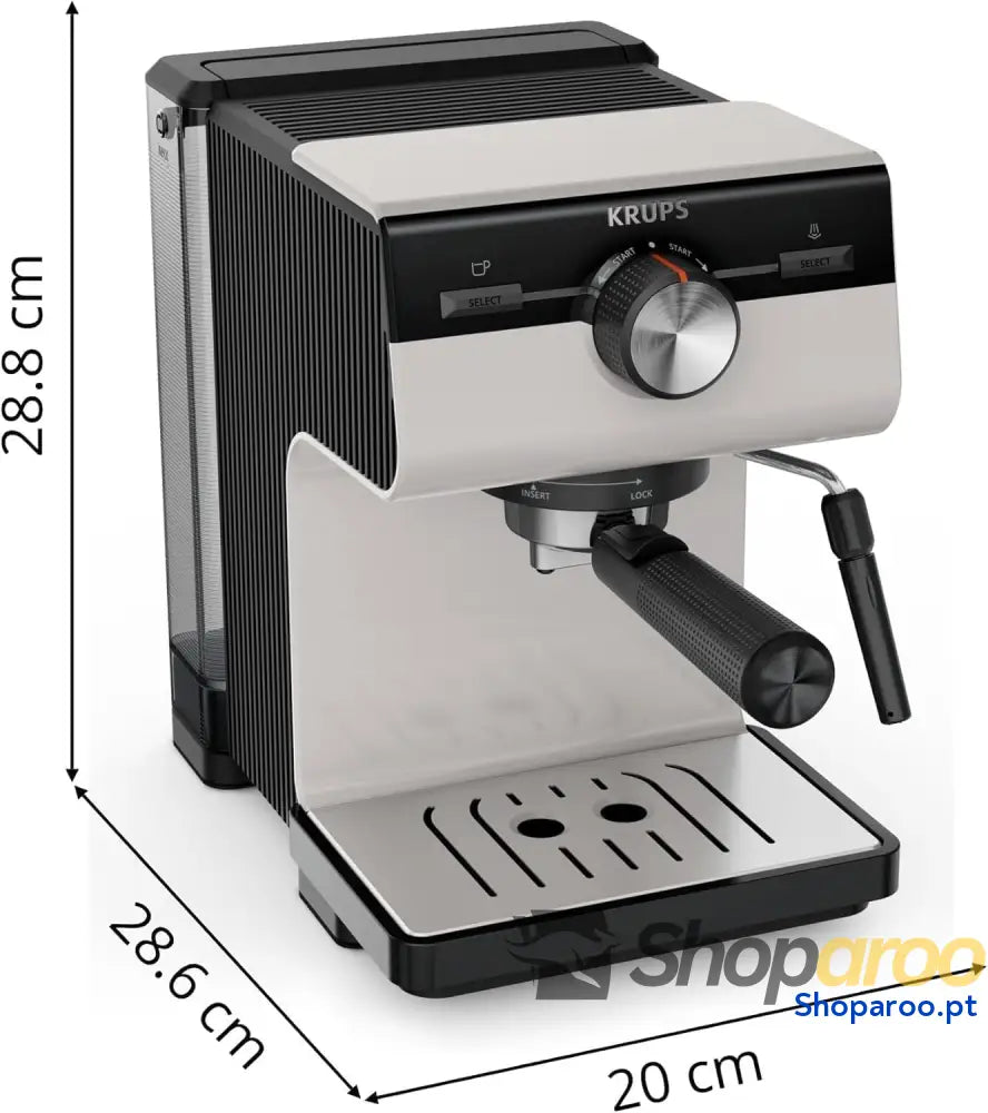 Krups Cafeteira expresso manual autêntico 15 barras de pressão espumador leite ajuste colher medição e compactador