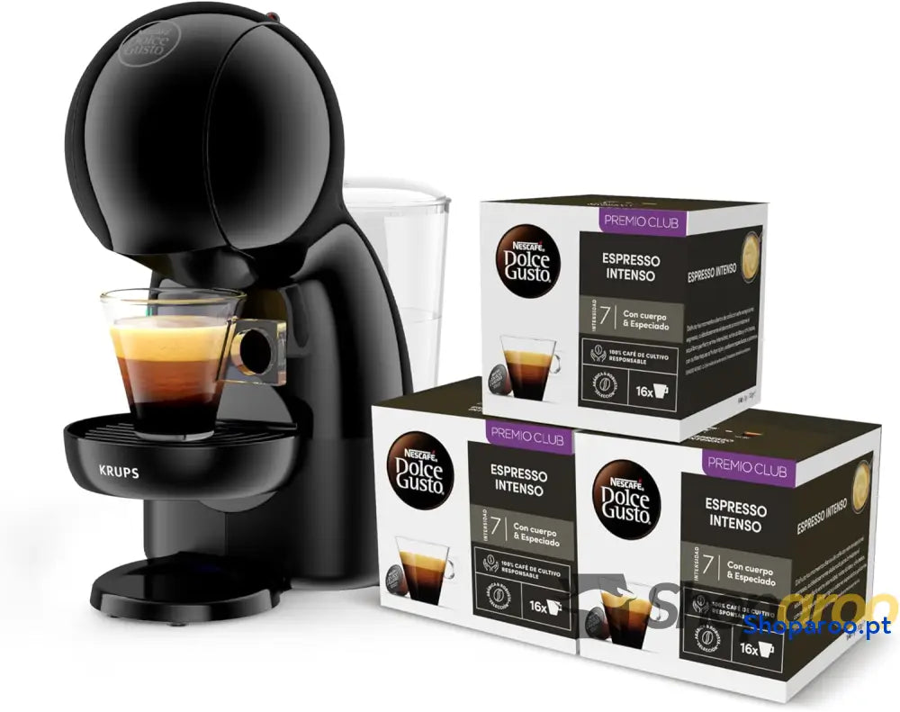 Krups Nescafé Dolce Gusto Piccolo XS KP1A3BCAS Máquina de café em cápsulas 15 bar capacidade 0,8 L aquecimento 40 s