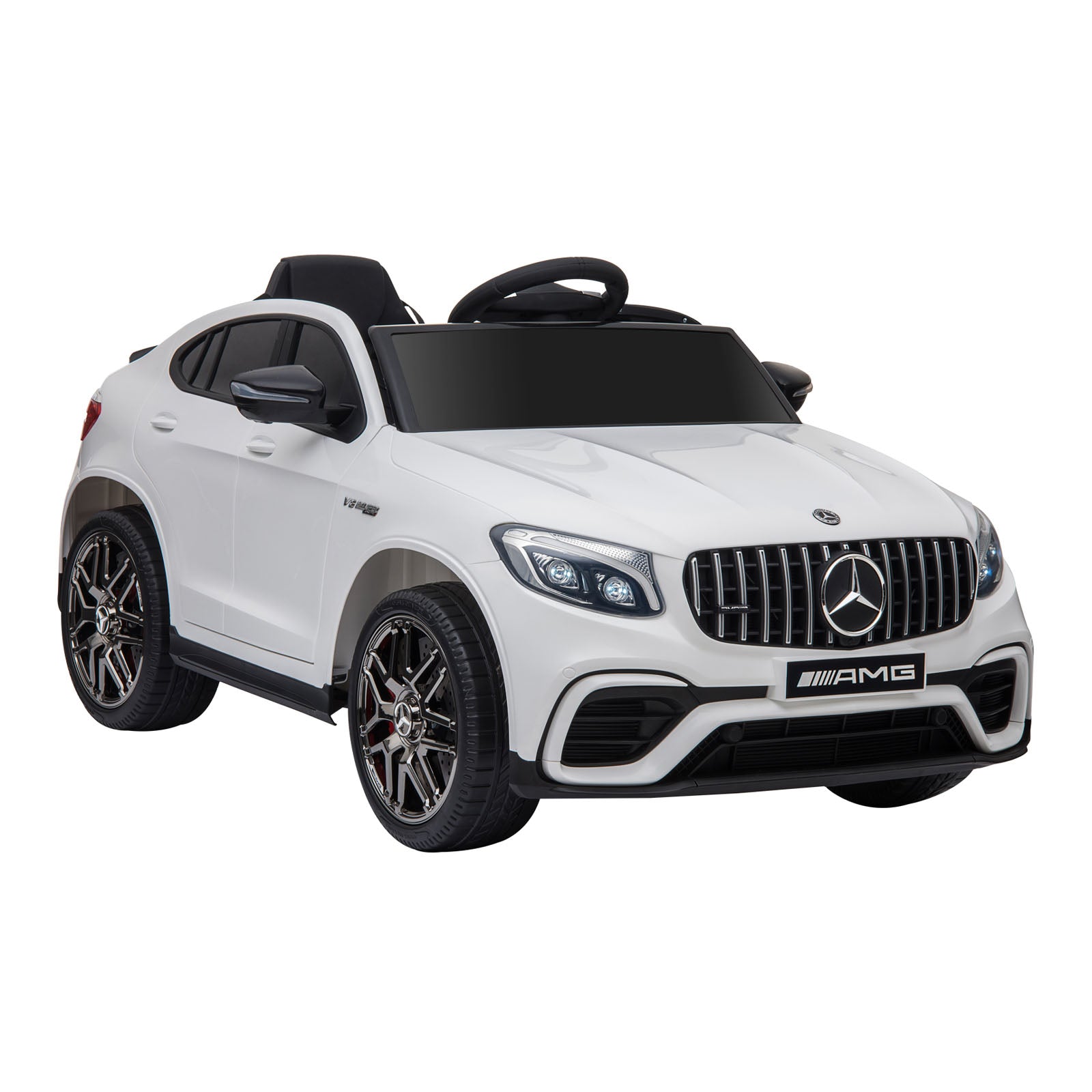 Carro Elétrico Mercedes AMG 12V para Crianças com Controlo Remoto Branco