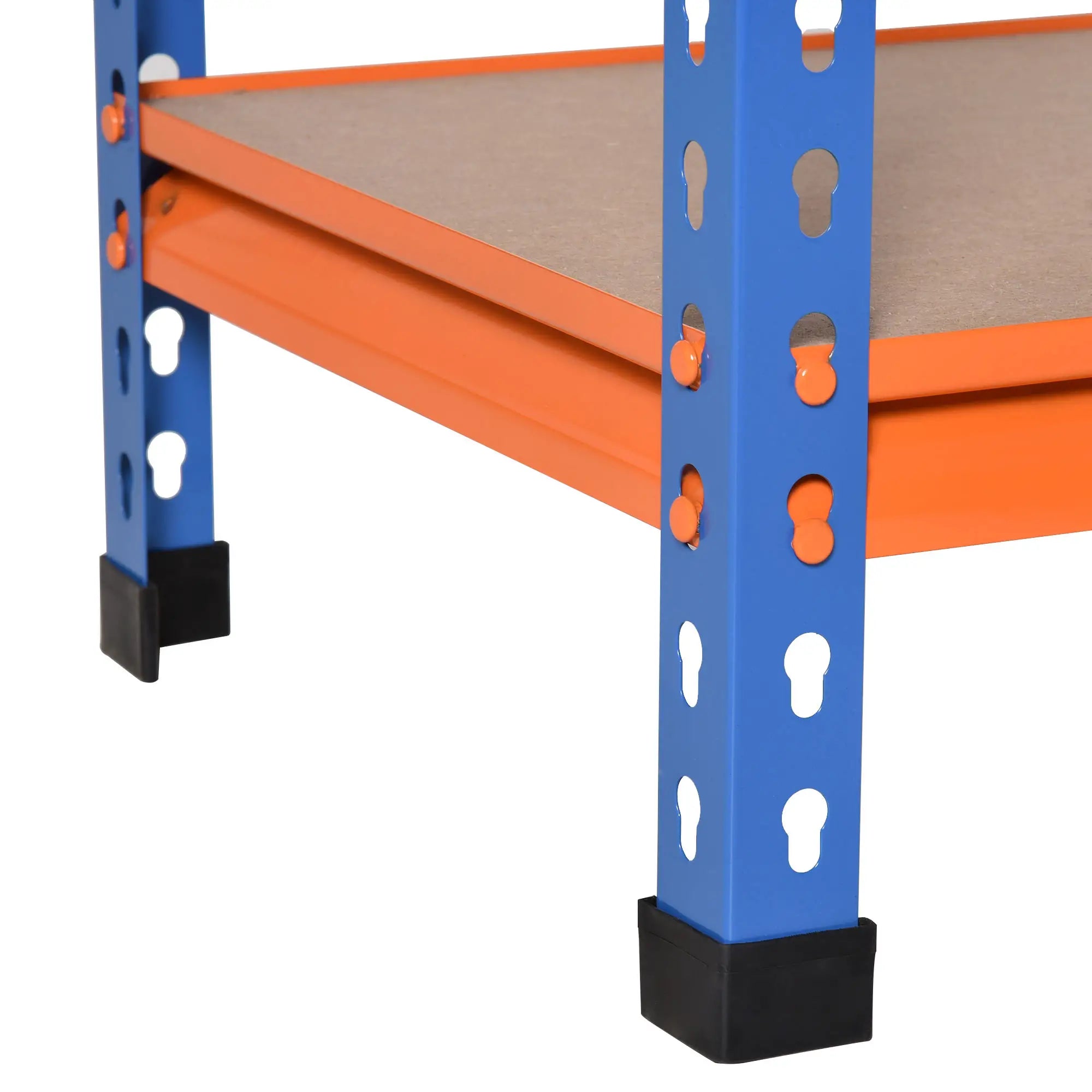 Estante metálica de armazenamento 80x40x182cm para garagem e oficina