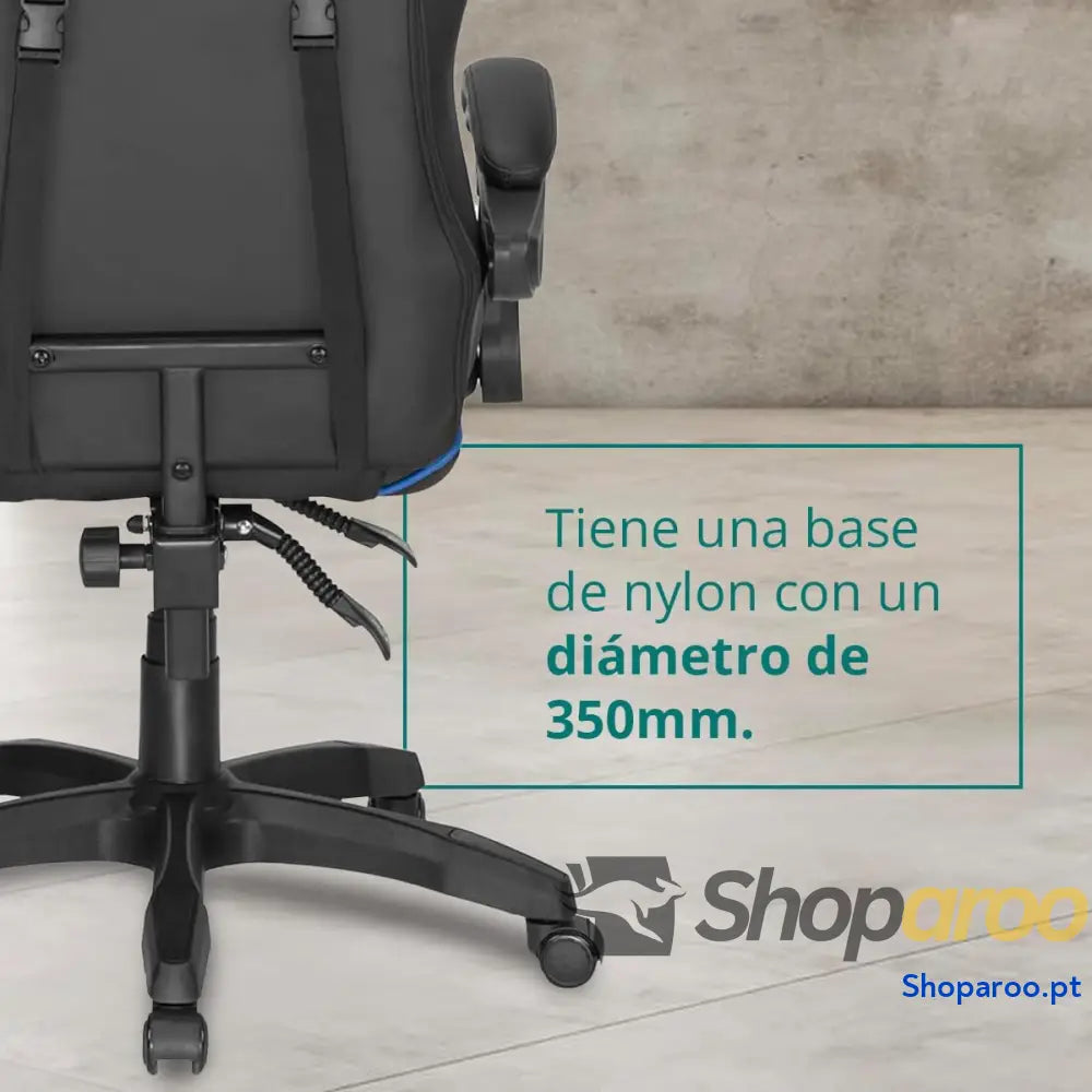 KUBO Cadeira Gamer ergonômica encosto de cabeça Elevação gás nível 4 Máximo conforto Cor: Azul Peso máximo até 130 kg