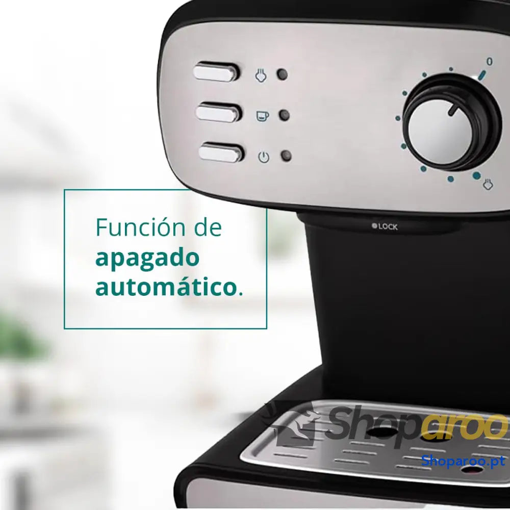 KUBO Máquina de café expresso pressão 15 bar depósito água 1,2 L 850 W vaporizador para cappuccino ou bebidas com leite