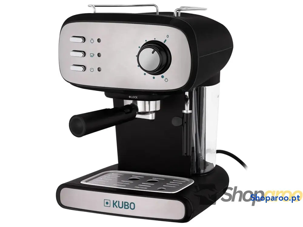 KUBO Máquina de café expresso pressão 15 bar depósito água 1,2 L 850 W vaporizador para cappuccino ou bebidas com leite