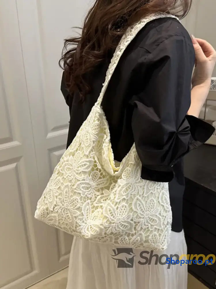 Lace Pattern Shoulder Bag