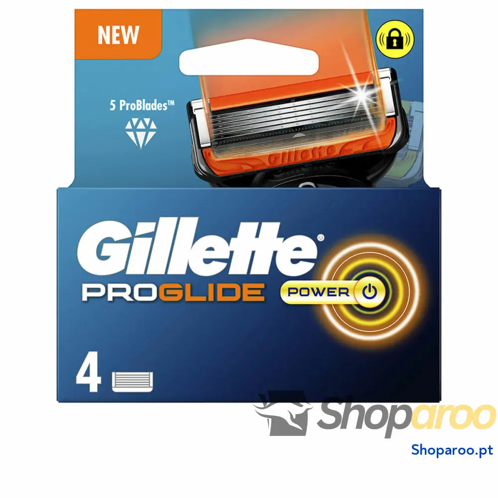 Lâmina de Barbear Gillette Fusion Proglide Power (4 Unidades)