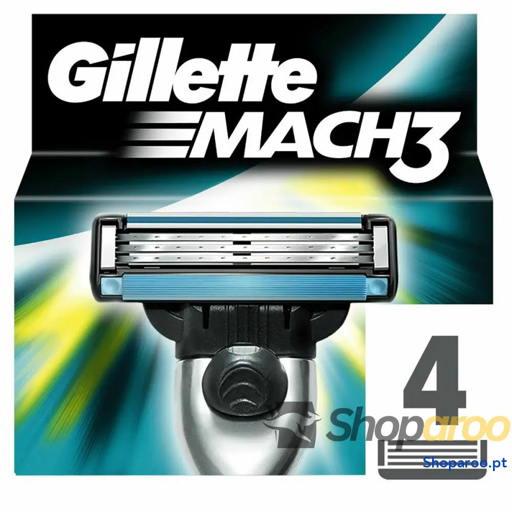 Lâmina de Barbear Gillette Mach 3 (4 Unidades)